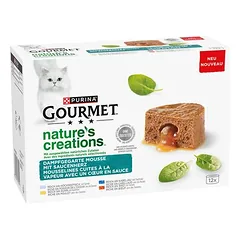 Gourmet Nature's Creations Gravy Heart drėgnas maistas katėms 12 x 85 g