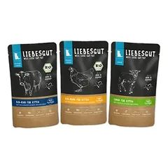 Liebesgut drėgnas maistas katėms, Friss-dich-satt rinkinys Junior 36 x 100 g