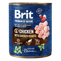 Brit Premium by Nature konservai šunims Chicken with Hearts 800g.