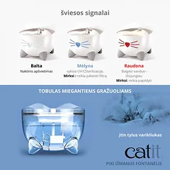 Išmanioji automatinė gertuvė – fontanas Catit su plieniniu viršumi, 2,5l — 5 nuotrauka