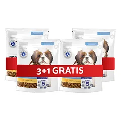 PERFECT FIT Junior <1 Visavertis sausas ėdalas mažų veislių šuniukams, gausus vištienos, 4 x 825 g, 3+1 NEMOKAMAI