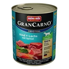 ANIMONDA GRANCARNO ADULT konservai šunims su jautiena, lašiša ir špinatais, 800g photo