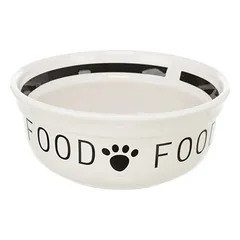 TRIXIE „Food” dubenėlis, keramika, 0.6 l/15 cm, baltas/juodas