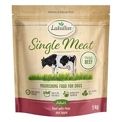 Lukullus Single Meat jautiena, sausas maistas šunims, < 1,4 kg — 3 nuotrauka