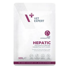 VETEXPERT Hepatic Cat – šlapias veterinarinis maistas katėms, 100 g