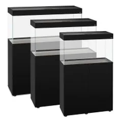 Opti Set 125 akvariumas stačiakampis, juodas, 81x36x51 cm, 125 l — 4 nuotrauka