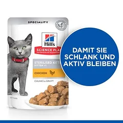 Hill's Science Plan Sterilised Kitten drėgnas maistas kačiukams — 2 nuotrauka