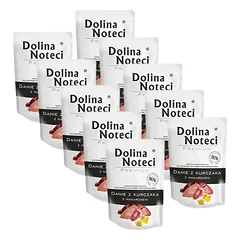 DOLINA NOTECI Vištienos patiekalas su makaronais 10x100g - drėgnas šunų maistas