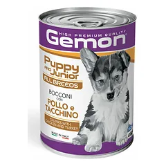 Gemon Dog All Breeds Puppy and Junior Chunks with Chicken and Turkey 415 g