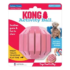 KONG Puppy Activity Ball žaislas šuniukams, Vidutiniams 11–25 kg — 4 nuotrauka