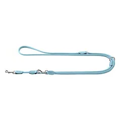 Hunter Leather leash Round&Soft Petit 6/200 light blue