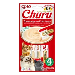 Churu Cat tunas ir krabai 56g skanėstas katėms, 1 vnt. — 2 nuotrauka