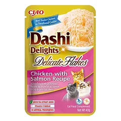 CIAO Dashi delight vištienos dribsniai su lašiša 40g nuotrauka