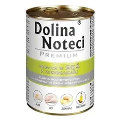 Dolina Noteci PREMIUM konservai su žąsiena ir bulvėmis suaugusiems šunims 6x400g