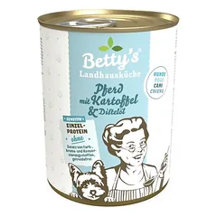 Betty's Landhausküche arkliena su bulvėmis, drėgnas maistas šunims, Arkliena, bulvės ir dagių aliejus 6 x 800g — 3 nuotrauka
