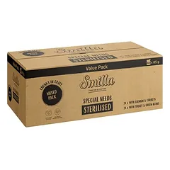 Smilla Sterilised drėgnas maistas katėms, kąsneliai su daržovėmis, maišeliai — 5 nuotrauka