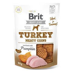 Brit Jerky Turkey Meaty Coins skanėstas