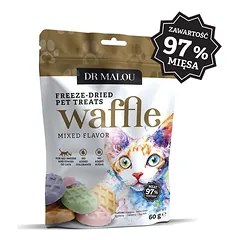 DR MALOU Waffle Mixed Flavor Wafle liofilizuoti iš vištienos mėsos katėms 60g