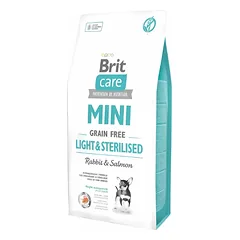 Brit Care Mini Light&Sterilised sausas pašaras mažų veislių šunims 2 kg parduotuvėje petbaze.lt