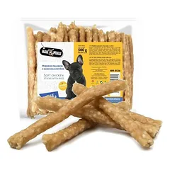 Hau&Miau Soft Chicken Sticks With Rice papildas suaugusiems šunims, minkštos vištienos lazdelės su ryžiais, 500 g