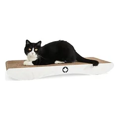 Canadian Cat Company draskymo lenta COMET, L 75 x B 30 x H 8 cm – dydis XL / tamsiai pilka, medžio raštu — 4 nuotrauka