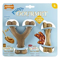 Nylabone Puppy Gourmet Twin Pack - šunų kramtukų rinkinys, intensyvus kvapas