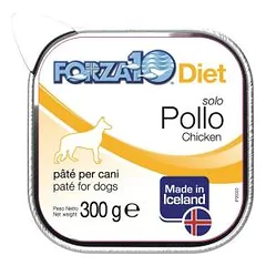 Forza10 Solo Diet Chicken drėgnas maistas šunims, su maisto netoleravimu ir alergijomis, 300 g