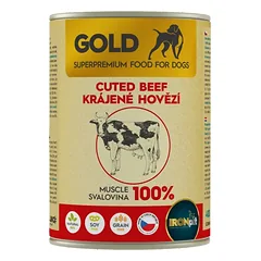 IRONpet Gold Dog Beef cut muscle jautienos raumens konservai šunims