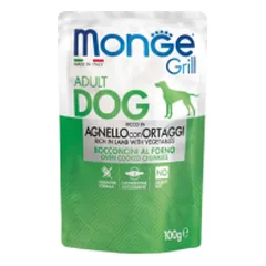 Monge Grill Dog Pouches konservai su ėriena ir daržovėmis šunims