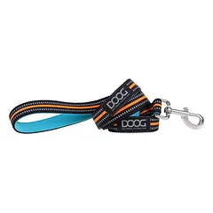 DOOG Neon pavadėlis Lead Beethoven, žydras/oranžinis, Matmenys: 130 cm / 15 mm — 2 nuotrauka