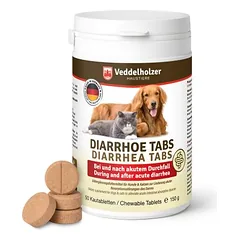 Veddelholzer 50 kramtomųjų tablečių nuo viduriavimo, dietinis papildas šunims ir katėms