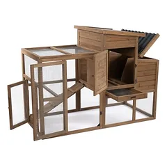 TIAKI medinė vištidė Ranch (galima papildomai išplėsti), Vištidė: L 156 x B 79,5 x H 116,3 cm (2 pakuotės*) — 2 nuotrauka