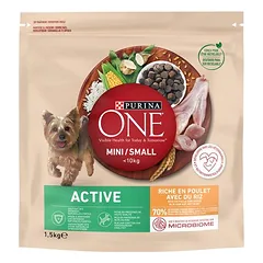 PURINA ONE Mini Active su vištiena ir ryžiais, sausas maistas šunims, 1,5 - 2,9 kg — 4 nuotrauka