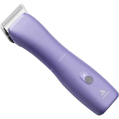 Andis eMERGE Lilac Clipper - profesionalus vieno greičio kirpimo mašinėlė su įmontuota įkraunama baterija ir CeramicEdge peiliuku (1,5 mm), violetinė