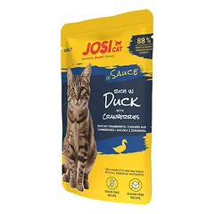 Josera JosiCat su antiena ir spanguolėmis padaže, drėgnas maistas katėms 85 g parduotuvėje petshop.lt