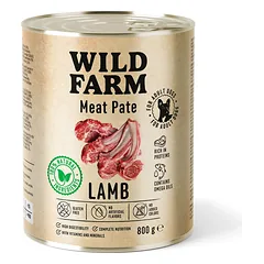WILD FARM Pate Lamb 800g ėdalas šunims be glitimo