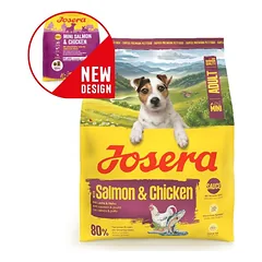 Josera Mini Salmon & Chicken sausas maistas mažiems suaugusiems šunims su vištiena ir lašiša, 900 g