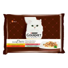 GOURMET a La Carte virtuvės šefo receptų kolekcija 4x85g šlapias kačių maistas