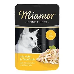 Miamor Feine Filets - drėgnas kačių maistas vištienos filė su tunu 100g