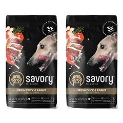 Savory sausas maistas šunims su antiena ir triušiena, < 1,4 kg — 4 nuotrauka