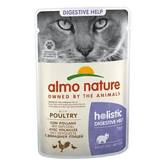 Almo Nature Holistic Digestive Help paukštienos drėgnas maistas katėms virškinimo palaikymui, 70 g
