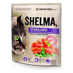 SHELMA cat Sterilizuota Lašiša GF 750 g