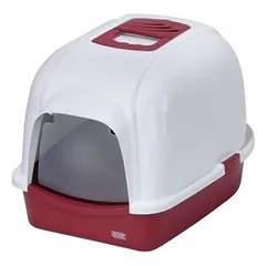 Europet Bernina medio uždara tualetoą katėms, bordo, 56x43x40 cm