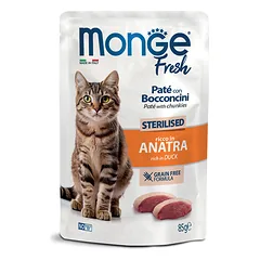 M01107 Monge Fresh – Pouches Cat Sterilised Duck 85g (pak28) photo