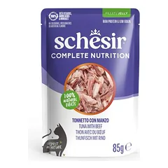 Schesir Complete Nutrition filė drebučiuose 12 x 85 g, drėgnas maistas katėms