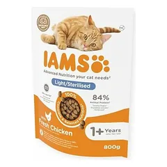 IAMS Cat Adult Sterilised su vištiena, sausas maistas katėms 800 g