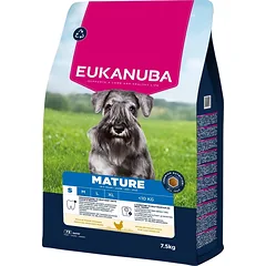 EUKANUBA Mature Small Breeds Chicken 7,5 kg sausa maistas suaugusiems mažų veislių šunims, turintis šviežio vištienos
