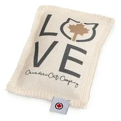 Canadian Cat Company pagalvėlė katėms LOVE su valerijonu, ruda-smėlinė — 4 nuotrauka