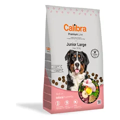 CALIBRA Dog Premium Line Junior Large sausas maistas jauniems didelių veislių šunims su vištiena, 12 kg
