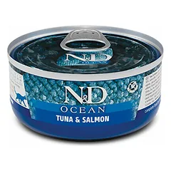 Farmina N&D Cat Ocean Adult su tunu ir lašiša, drėgnas maistas katėms 70 g — 2 nuotrauka